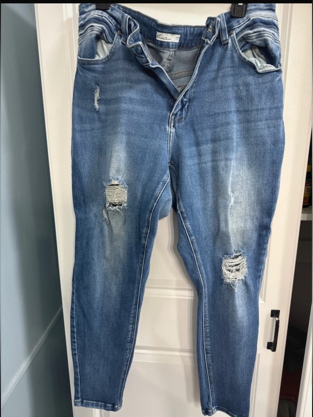 KanCan Light Blue Distressed Boyfriend Jeans